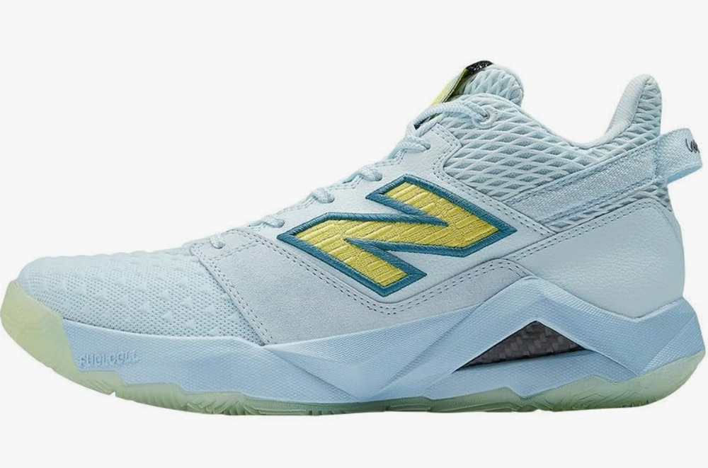 New Balance Women's Coco CG2 Tennis Shoe, Quarry Blue/Firefly/Chrome Blue, 7.5 W